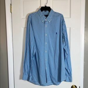 Ralph Lauren men’s blue plaid shirt size XLTG